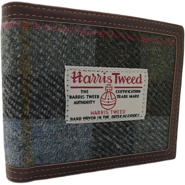 Glen Appin Harris Tweed LB2113 Petit Porte-Monnaie pour Femme, Couleur 119 Bleu/Turq, S, Décontracté