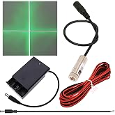 CTRICALVER Laser Module Kit (Light Source Shape: Green Cross) Adjustable Focus 520nm Industrial Laser Module Diode 3-5V DC 2.
