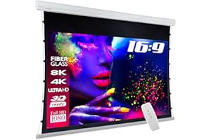 ESMART Expert XTR Écran de Tension de Projection Moteur 221 x 125 cm (100") 16:9 | Télécommande | Cinéma Maison écran de Projection électrique Écran de Tension du Moteur LCD LED