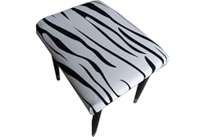 AQIGR Stool Chair Cover Dressing Table Chair Seat Protector Bedroom Square Stool Covers Dust Proof Durable Simple Soft Chair Covers (Color : #8, Size : 2PC)