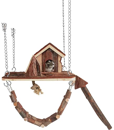 EMagTech Hamster-Plattform-Set Aus Holz – 4-teilig Mit L-Form & Runden Plattformen