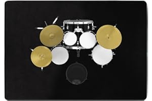 OUUTMEE Alfombra de batería de 160 x 200 cm, antideslizante, insonorizada, para interiores y exteriores, accesorios de batería para kits de batería electrónica/jazz, pedales de bajo y protección del suelo