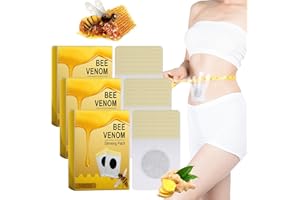 SUWEEI 21PCS Bee Venom Patches Slimming Patches Bee Venom Lymphatic Drainage Patches for Women & Men (3 PACKS*7PCS)