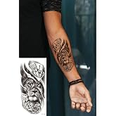 BearPear Lion Tattoo, Card Deck Temporary Tattoo, Arm Tattoo, Tattoo, Unisex Tattoo