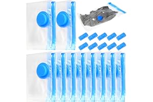 TIUGBJKGK 10 Stück Vakuumbeutel für Kleidung Reise Kompressionsbeutel, Vakuum Beutel, Vacuum Beutel, Vakuum Aufbewahrungsbeutel für Kissen Bettdecken, Koffer Vacuum Bags for Clothing Travel(30 x 50cm)