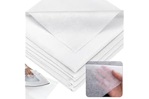 KOVSGQ Entoilage Thermocollant Couture Tissu Thermocollant ThermocollanteTissus Fer à Repasser 300x100cm Tissus non Tissés Blanc 25g/m² pour Plis de Repassage Couture vêtements Renforcés