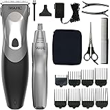 Wahl Hair Clippers for Men, Clip N Rinse Head Shaver Men's hair clippers with Nose Hair Trimmer for Men, Washable Head, Cordl
