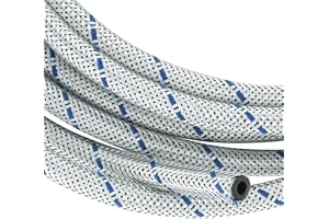 cyclingcolors bensinslang, stålflex 10 mm x 15 mm, gummi, förstärkt bränsleslang, stål, metall, motorcykel, traktor, bil, gräsklippare, bil, röjsåg (längd 2 m)