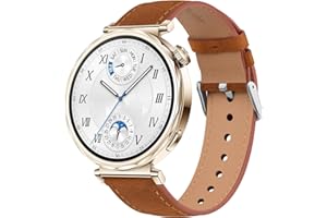 Meliya für Huawei Watch GT 5/GT 4 41mm Armband Damen Herren, Weich Leder Uhrenarmband 18mm für Huawei GT4/GT5 41MM Smartwatch Ersatzarmbänder