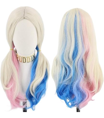 Addams Pink Blue Ombre Wig, Halloween Women Short Wavy, Heat Resistant Synthetic Hair For Addams Family Wednesday Enid Sinclair