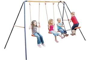 M.V. SPORTS MV Sports Childrens Hedstrom Double Swing & Glider New Outdoor Garden Kids MultiPlay Set