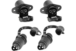 DARKGUARD Spina 3 Poli Trattore e Prese 3 Poli Trattori 12v 24v,Norma DIN 9680, Prese Spina 3 Poli 12v per Macchine Agricole,Spina 3Poli e Prese 3Poli per Portabici Rimorchio ( Spina e Prese M2S22)