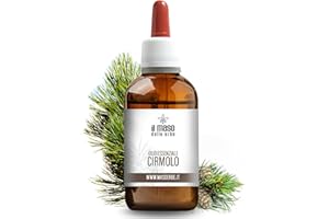 Cirmolo Olio Essenziale Pino Cembro con Contagocce 10 ml - Puro - 100% Naturale e Italiano - Oli Essenziali per Massaggi e Bagni Aromatici - Il Maso delle Erbe