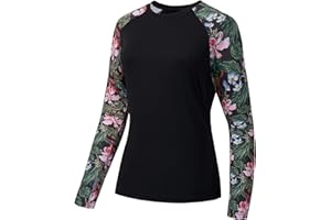 BASSDASH Donna UPF 50+ UV Sun Protection T-Shirt a Manica Lunga per la Pesca e l'escursionismo