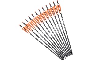 NIKA ARCHERY Carbon Arrows Crossbow Bolts 16 18 20 22 inch Powerful Shooting Target Hunting, Pack of 12