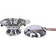 Heart Home Aluminum Tandoor Bati Maker Baking Oven, 34 X 34 X 26 Cm, Gas Tandoor, Barbecue Grill Food Steamer Cookware Set (Set of 1, Silver)-Heart11726, Standard, 1000 Watts