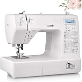Uten Professional Electric Portable Computerized Sewing Machine with 200 Sewing Stitches 8 Eyelets, Large Display Multifuncti
