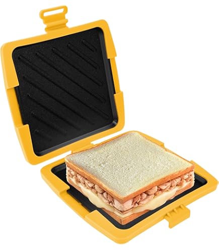 Mumisuto Padella A Doppia Faccia Per Toast e Panini, Piastra Antiaderente Con Manici Per Snack e Colazione
