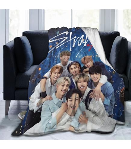 LOUJIN Stray Kids Plaid doux et confortable en polaire chaude pour