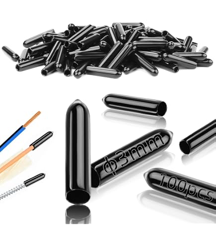 25 x Kappe für Rundrohr D=16 mm L=20 mm schwarz PVC Easyclick24