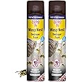 Zero In Wasp Nest Killer- Insecticidal Wasp Nest Destroyer Foam Spray for Indoor & Outdoor Nest Removal- Fast-Acting Foam, Effective Up to 2 Metres, 2-3 Treatments Per Can- 300ml Aerosol Multi Pack x2