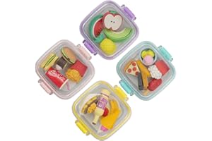 Hyakoz 4 Cajas Mini Gomas de Borrar Divertidas Goma de Borrar de Novedad Creativa Borrador con Función de Rompecabezas Gomas borrar Niños Lindos y Coloridos para Papelería de Estudiante