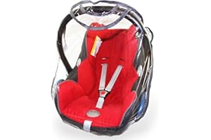 OLO BABY German Universal Rain Cover for Maxi-Cosi Cabriofix & Pebble Car Seats - Water Resistant - PVC Material - Charcoal