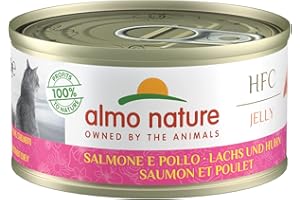 Almo Nature - HFC Jelly Saumon et Poulet - Nourriture humide pour chat adulte: 24 boîtes de 70g