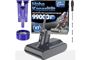EGR Mejorada V7 Batería para Dyson V7 Motorhead/Animal/Trigger/Mattress/Fluffy/Absolute/Car+Boat SV11 Aspiradora Batería con 4 Filtros y 3 Tornillos