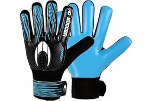 HO Soccer Game Blue Guantes de Portero, Unisex Niño