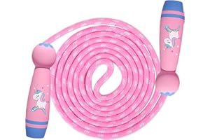 Sinwind Corda per Saltare Bambini, Saltando Corda in Cotone Regolabile con Maniglia del Cartone Animato, Corda per Saltare per Ragazzi e Ragazze Fitness Sportiva