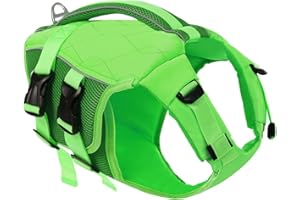 KONVINIT Schwimmweste Hund,Hundeschwimmweste,Schwimmwesten für Hunde -Dog Life Jacket für Kleine Mittel Große Hunde zum Bootfahren,Schwimmen,Surfen,Größenverstellbar mit Griff und Reflektoren