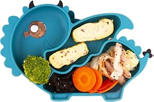 nohlerlife Silikon Teller für Baby Kinder - Babygeschirr, Rutschfest, BPA-frei, Silikonteller Babyteller Saugen Abwaschbar für Spülmaschine, Mikrowellenfest