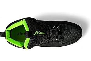 sleeco - Chaussons élégants au look baskets Jordan (unisexe) pour homme et femme – Baskets d'intérieur modernes et confortables (REVO 1, REVO 2 et NOVO), Noir , 42 EU