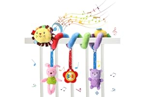 Pwtuuki Kinderwagen Spielzeug für Babys und Kleinkinder ab 0 Monate, Baby Activity Spirale Spielzeug für Babyschale Kinderbett Spielzeug Geschenk für Babys Jungen und Mädchen