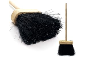 NEWMAN AND COLE Cepillo de limpieza de madera para chimenea de 36 centímetros con mango y cerdas suaves y apretadas, compacto para el hogar