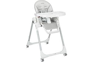 Peg Perego HPPFX2ICEX Wysokie Krzesło z Funkcją Leżenia dla Niemowląt, Biało, Szary, 76 x 55 x 109 cm