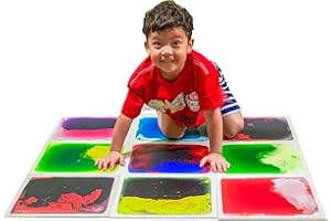Art3d Piastrelle colorate per pavimenti, sensoriali, per bambini, adolescenti, sala giochi, pista da ballo per giochi attivi e decorative, 30,5 x 30,5 cm, confezione da 9