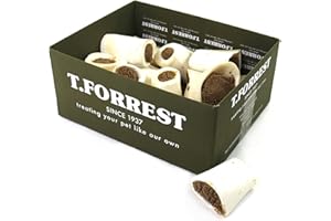 T. FORREST British 3" Meat Filled Bone x15 For Dogs, 100% Natural Treats, Long Lasting Chew