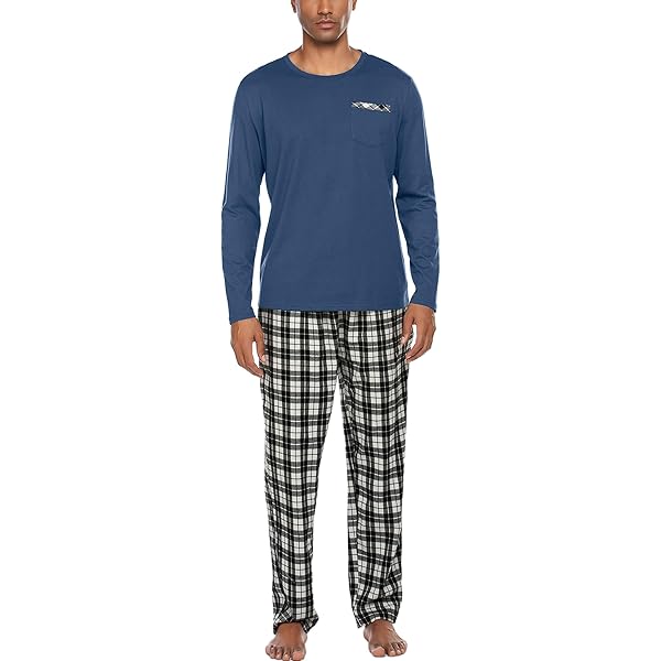 Pigiama Uomo LAPASA A Quadri - Set In Cotone E Flanella, Con Tasche E Coulisse, Comodo Per La Notte - Foto 8