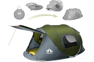 Night Cat Tienda de Campaña Pop Up para 2 4 Personas Impermeable Instantánea Automática Fácil instalación Cúpula Tienda de Cacaciones