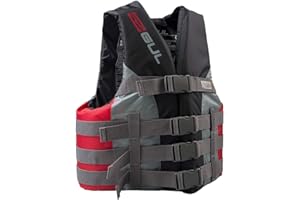 GUL 50N 4 Buckle Impact Ski Vest Black/Red SK7102-B4
