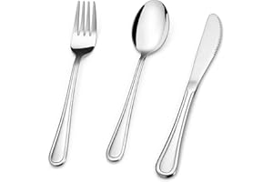 Herogo Kinderbesteck, 9-teilig Edelstahl Kinderbesteck Set, Kindergeschirr Kinder Besteck mit 3 Kindergabeln, 3 Kindermesser, 3 Kinderlöffel, Rostfrei & Gesunde, Spiegelfinish & Spülmaschinenfest