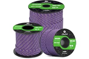 Abma Cord Paracord 2mm Cuerda de 100% Nylon 30m Tipo I Cuerda de Paracaídas 1 Hebra - MAX. 45 kg - Napa Valley