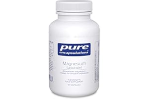 Pure Encapsulations Magnesium Glycinate 120mg - Bioavailable Magnesium Chelate Tiredness and Fatigue Supplement - 90 Capsules