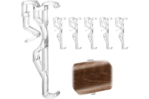 Ymapinc 2.5 Inch Valance Clips for Blinds, Clear Plastic Hidden Blind Clips Replacement Parts, Mini Blind Brackets, Window Hooks (6 PCS)