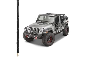 VOFONO 13 Inch Antenna for Jeep Wrangler JK JL Gladiator JT 2007-2024, New Spiral Flex Rubber Antenna Replacement, Jeep Wrangler Gladiator Accessories