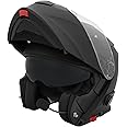Zorax Matt Black L (59-60cm) Anti-Fog Visor Motorbike Flip up fitted with Blinc Bluetooth System Motorcycle Double Visor + Pinlock Lens ECE 2206