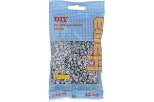 Hama Beads Bag | Approx. 1000 Midi Fuse Beads | Mosaic Decoration Arts & Craft for Creative Children Ages 5+ | Grey