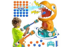 EagleStone Remote Control Dinosaur Shooting Toys for Kids 8-12, Electronic Dino Shooting Target Game with Spay, Auto Scoring, Light &Roar, 6 7 8 9Year Old Boy Birthday Gift Party Favor